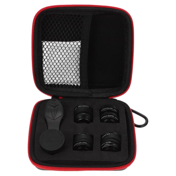 Luxshiny 1Set Clip on Phone Camera Lens in Black with Aluminium Alloy and Weatherproof Design