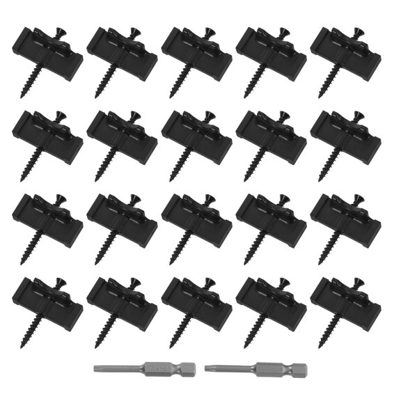 Luxshiny 1Set Composite Deck Board Clips with Stainless Steel Screws and Hidden Fastener System