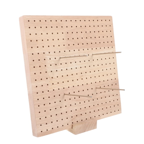 Luxshiny 1Set Knitting Crochet Board with Wooden Pins Assorted Color Blocking Tool