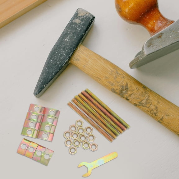 Luxshiny 1Set Fastener Kit Countertop Connector Bolts High Strength Metal Screws for Secure Assembly