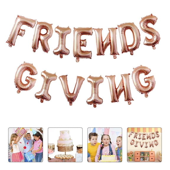 Luxshiny 1 Set Round Foil Balloon Rose Gold Decoration for Indoor Celebration