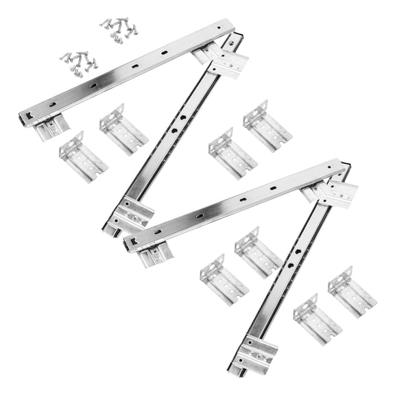 Luxshiny 1Set Full Extension Keyboard Slide Out Tray with Stable Cold Rolled Steel Construction