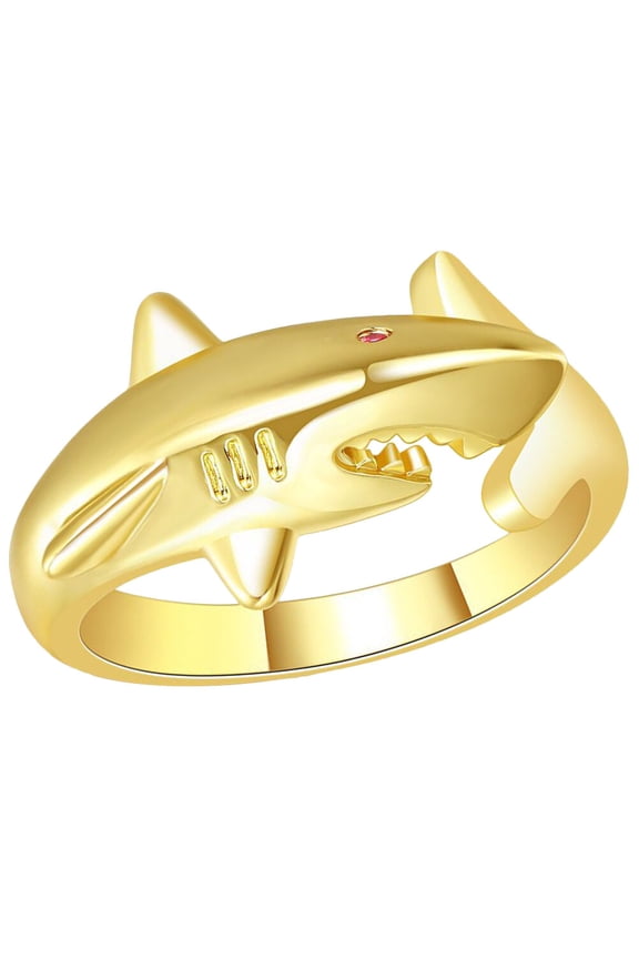 1Set Golden Adjustable Shark for Women with Simple Style Party Events