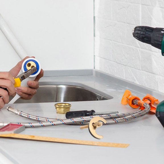 Luxshiny 1Set Kitchen Faucet Mounting Set Multi Color with Easy Screw Installation and Fixing Tool