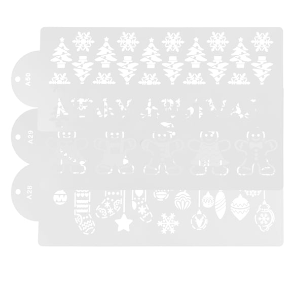 Luxshiny 1Set Kitchen Use White Cake Decorating Stencils Templates with Fine Workmanship and Comfort