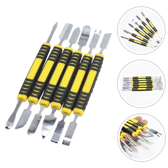 Luxshiny 1Set Metal Cell Phone Opening Tool with Silicone Grip for Tablet and Laptop Repair