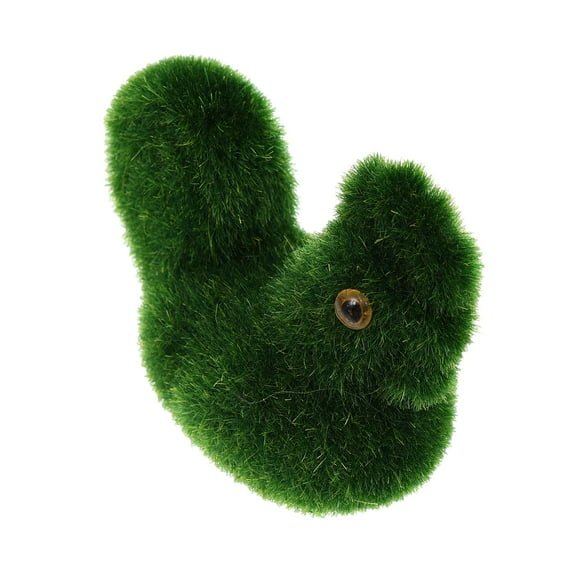 Luxshiny 3.9 Inch Moss Rooster Statue Set for Miniature Garden, , and Landscape Decoration