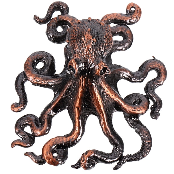 Luxshiny 1Set Nautical Octopus Iron Door Knobs Coffee Finish Decorative Drawer Pulls for Home Furniture