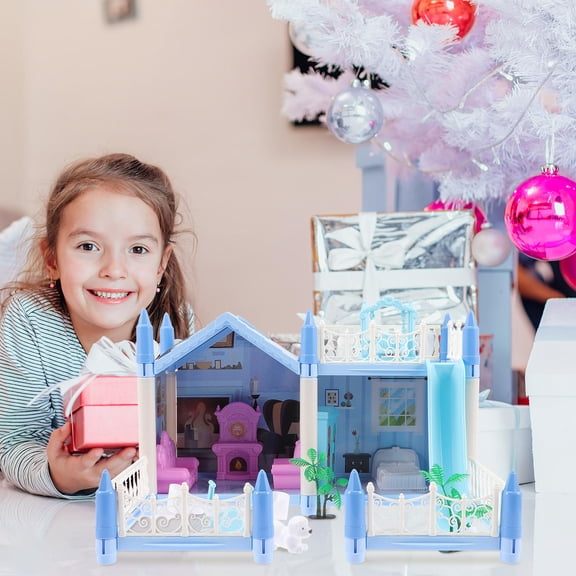 Luxshiny 1Set Pink Model House Puzzle Kit for Decoration Featuring Fine Workmanship and Safety