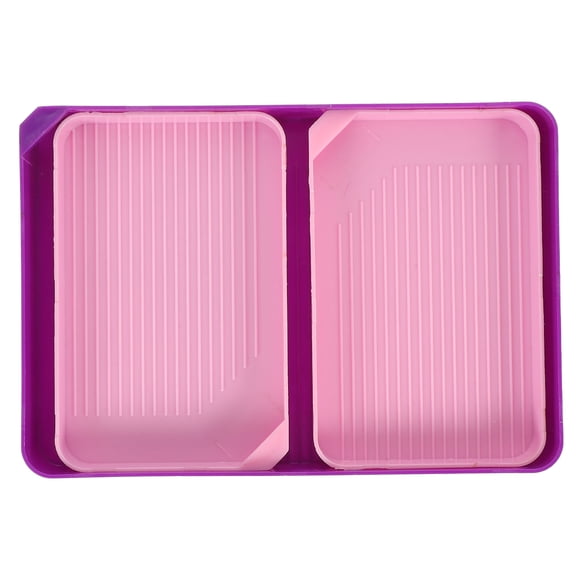 Luxshiny 1Set Pink Bead Sorting Tray with Multiple Compartments for Rhinestone Art