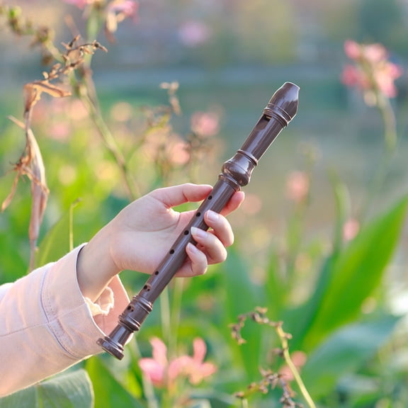 Luxshiny 1Set Practice Clarinet Musical Instrument Coffee Color Comfortable ABS Resin Material