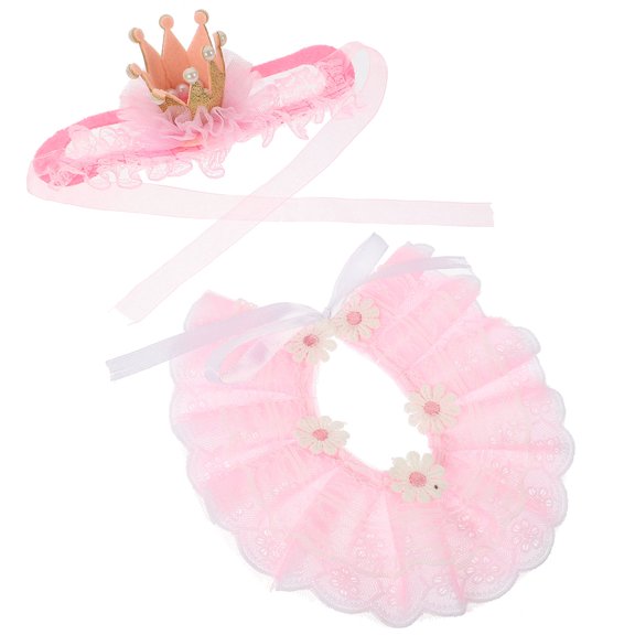 Luxshiny 1Set Portable Lace Collar for Pets Stylish and Comfortable Pet Party Accessory