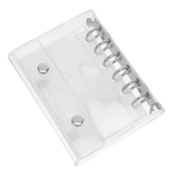 Luxshiny Portable Transparent Binder Notebook with Closure, Multiple Inner Pockets, Compact Size for Easy Organization and Storage