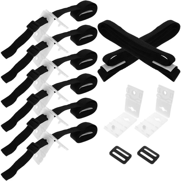 Luxshiny 1Set Protective Black Solar Pool Cover Strap for Inground Pool Easy Installation
