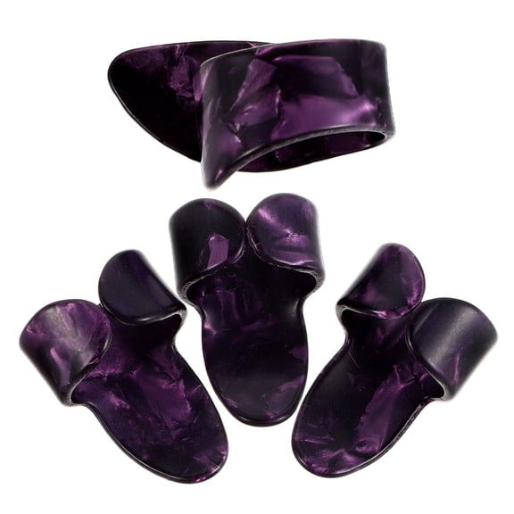 Luxshiny 1Set Right Hand Guitar Thumb and Finger Picks for Acoustic Banjo Ukulele with Carrying Iron Box