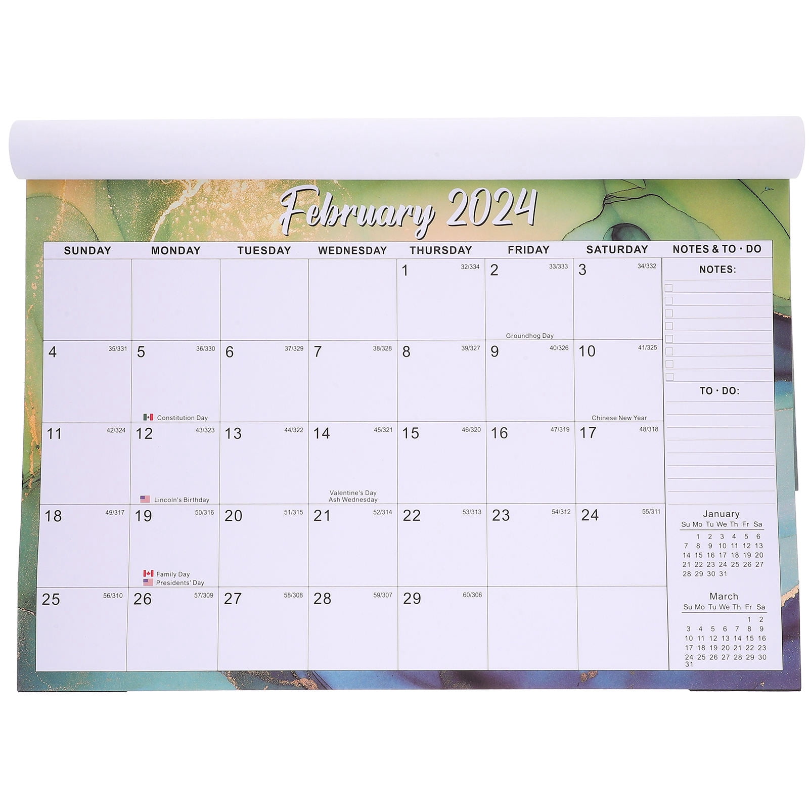 Luxshiny 1Set Room Hanging Calendar White Rectangular For Office Supply ...