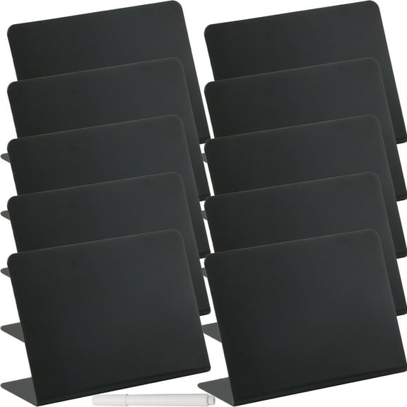 Luxshiny Back to School Small Blackboard Black PVC 1Set 10In Mini Tabletop Chalkboard Signs