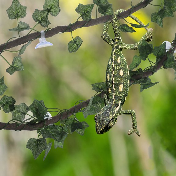 Luxshiny 1Set Smooth Surface Fake Vine for Reptile Tank Green Landscaping Vine for Lizards Snakes