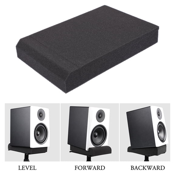 Luxshiny 1Set Speaker Soundproof Pads Black High Density Acoustic Cushion for Monitor and Subwoofer