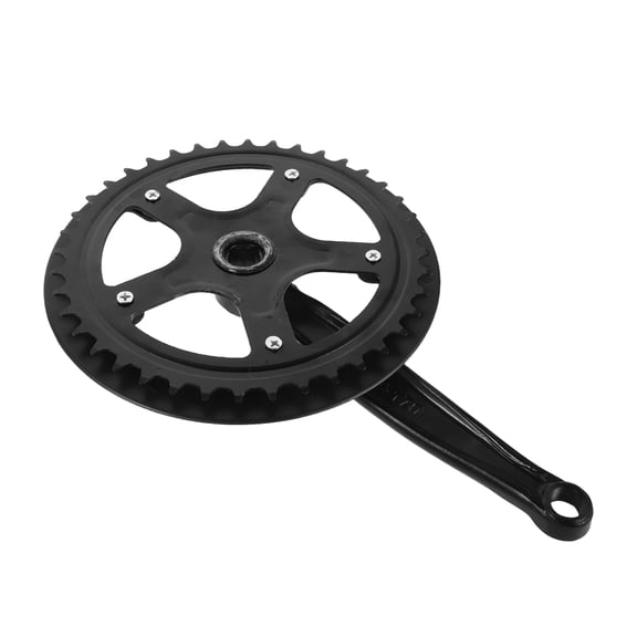 Luxshiny 1Set Square Taper 40T Bike Crankset Black Chainring with Crank Arm for Cycling
