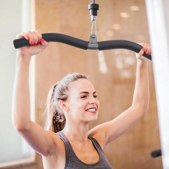 Luxshiny 1Set Steel Bicep Pull Bar with Comfortable Grip for Back Shoulder and Arm Muscle Workout