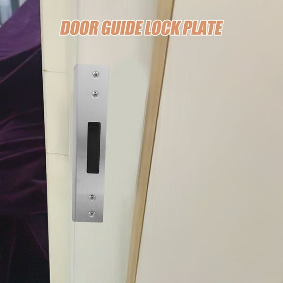 Luxshiny 1Set Steel Door Latch Protection Plate Easy Installation for Wooden Door Security