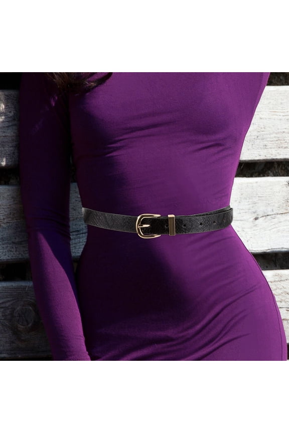 1Set Stylish White Waistbelt with Snake Pattern Buckle Belt for Everyday Wear