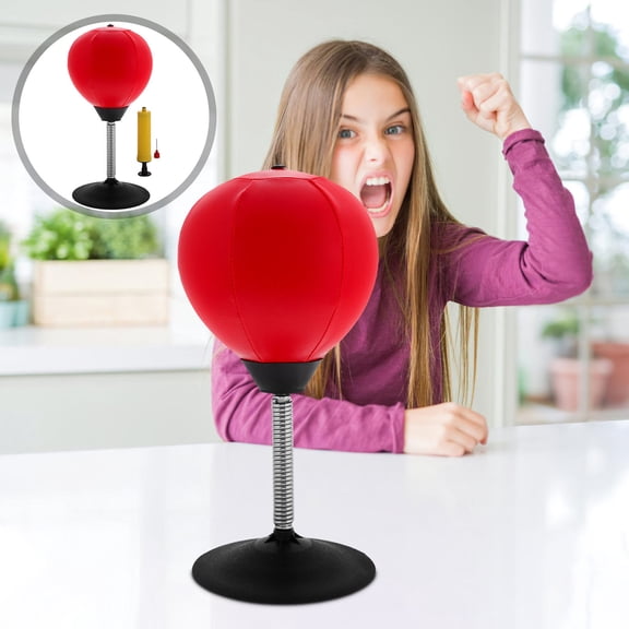 Luxshiny 1Set Tabletop Boxing Punch Ball with Suction Cup for Office Use Stress Relief and Reflex Training