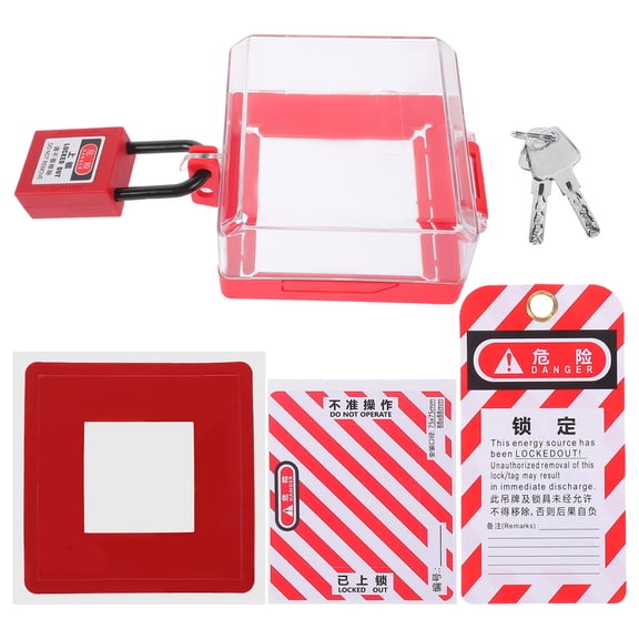 Luxshiny 1Set Toggle Switch Cover Red Resin Protective Home Use Easy Install Switch Safety