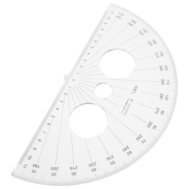 Luxshiny 1Set Transparent Protractor for Drawing and Angle Measurement ...
