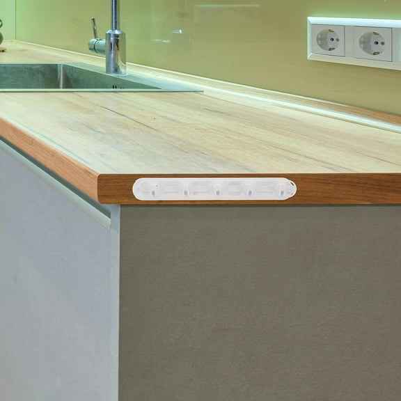 Luxshiny 1Set Under Cabinet Hooks for Kitchen with Retractable Design and Sliding Rail in White Material