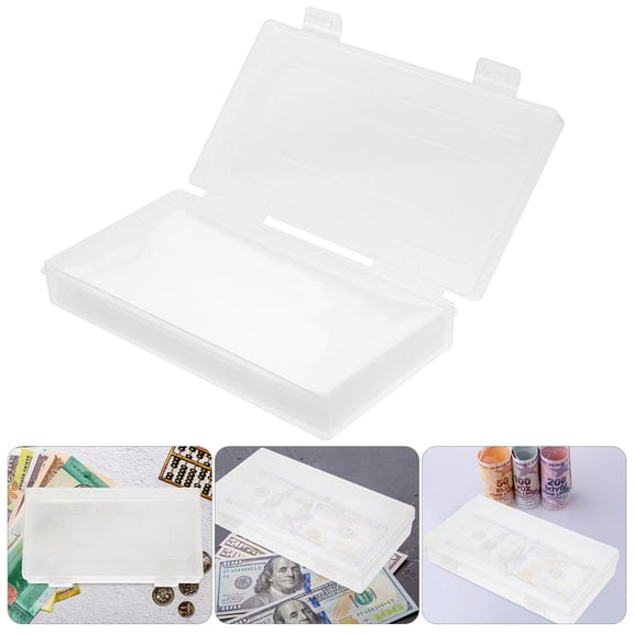Luxshiny 1Set Portable Transparent Bill Holder with Large Space for Banknotes and Stamps