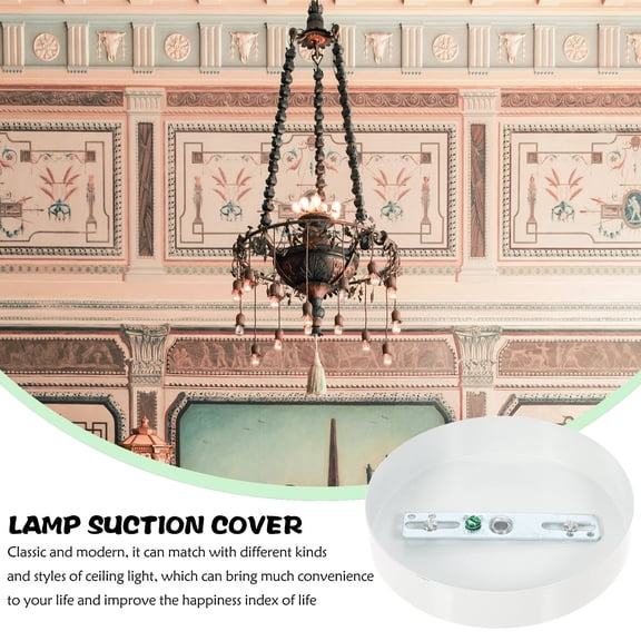 Luxshiny White Ceiling Canopy Kit for Chandeliers and Pendant Lights 1Set