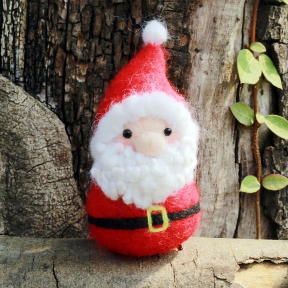 Luxshiny Wool Felt Craft Kit with Red Needle Felting Tools for Easy and Fun Christmas Holiday Projects Set