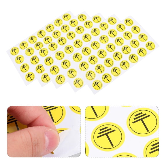 Luxshiny 1Set Yellow Electric Panel Labels Sticker for Equipment Warning and Safety Signs