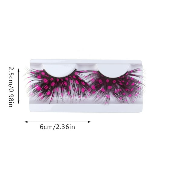 Luxshiny 2Pairs False Eyelash White Durable Handmade for Costume Party and