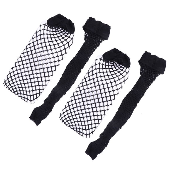 Luxshiny 2 Pairs Mesh Heel Socks Elastic Black Ankle Length For Women Daily Use