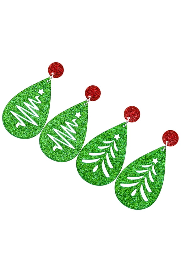 Earrings for Women Tree Shaped Metal 2 Pairs