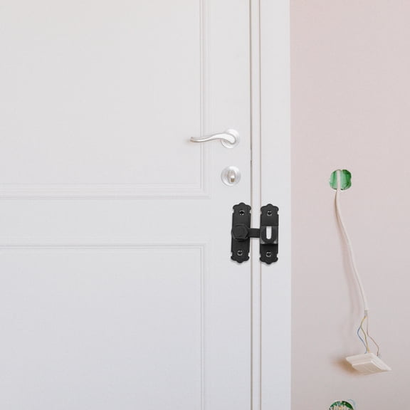 Luxshiny 2 Pcs Aluminium Alloy Barn Door Lock Grey for Indoor Use with Privacy Enhancement