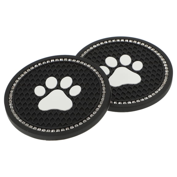 Luxshiny 2 Pcs Claw Pattern Cup Pad Heat Insulation Black Car Coasters For Cup Holders