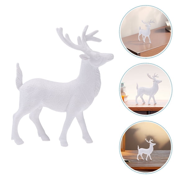 Luxshiny 2 Pcs Deer Figurines For Decorations Plastic Animal Decor With Elegant Design