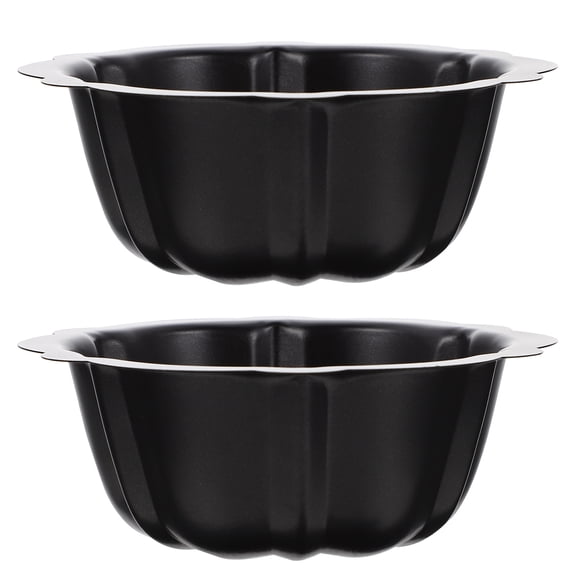 Luxshiny 2 Pcs Pumpkin Shape Molds Cake Moulds For Baking Carbon Steel Shaping For Kids