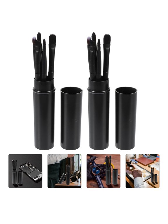 Watch Dust Removal Brush, Black, Plastic and Nylon, for Watch Repair, 2Sets