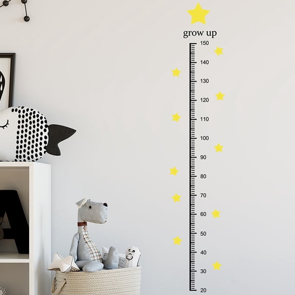 Luxshiny 2-Pack Kids Height Wall Chart Stickers, Multi-Colored PVC Growth Chart for Home Decoration and Measurement