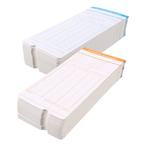 Luxshiny 200 Sheets Time Clock Cards Rectangular Assorted Color for Employees Time Tracking