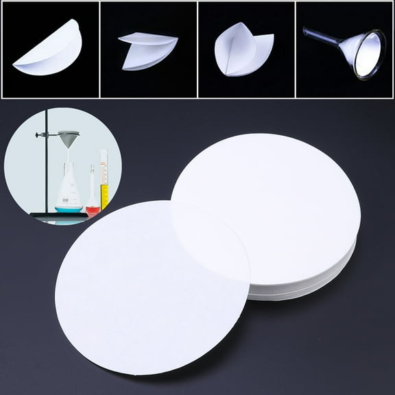 Luxshiny 200Pcs Paper Filter White Paper Pulp Separation for Laboratory Work by Students