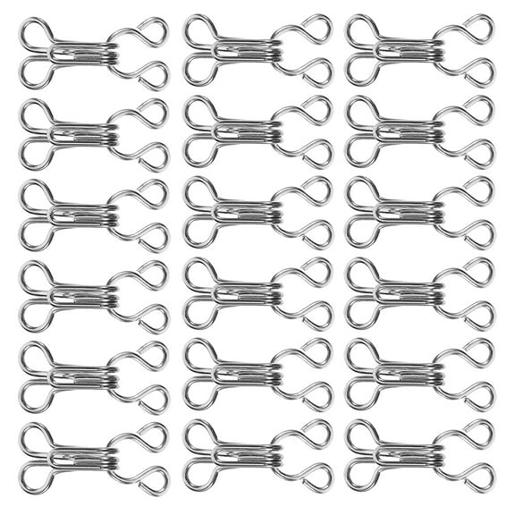 Luxshiny 200Pcs Metal Hook and Eye Fasteners for Clothing Versatile Sewing Accessories