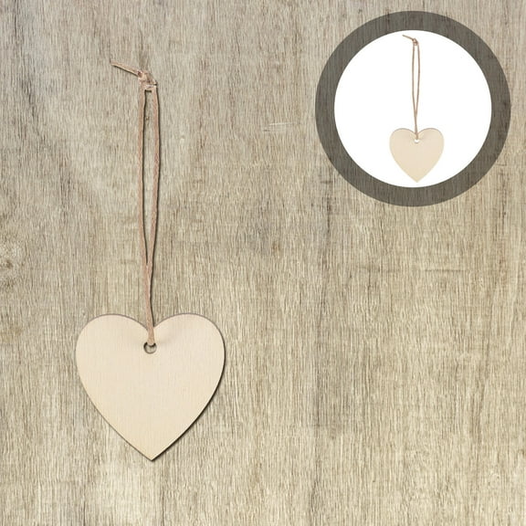 Luxshiny 200 Pieces Unfinished Light Yellow Wood Heart Shape Tags for Crafting, Projects, and Handicraft Enthusiasts