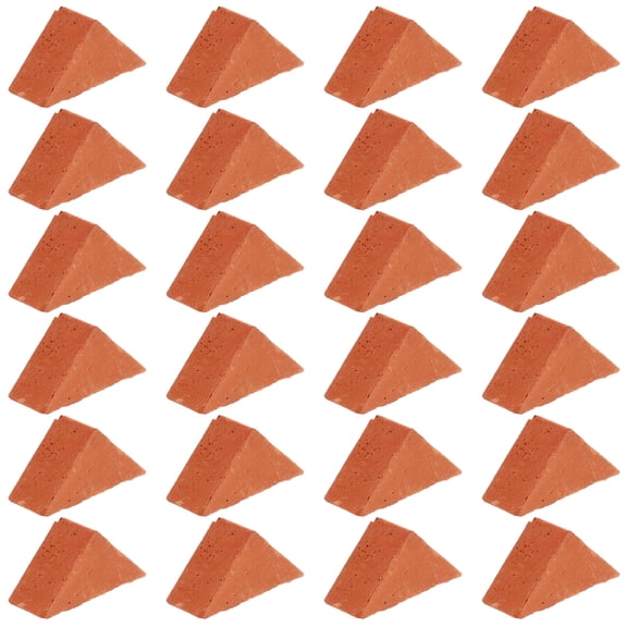 Luxshiny 200pcs Mini Building Bricks Orange Argil DIY Mini Garden Brick Decor
