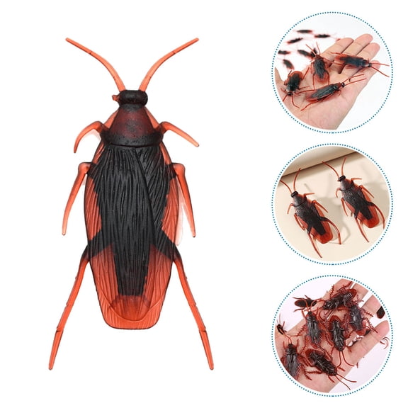 Luxshiny Plastic Realistic Bugs Fake Brown 200 Pcs